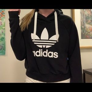 Adidas Large Black Cropped Sweatshirt